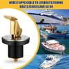 A51K-Rubber Snap Lock Drain Plug Brass For Baitwell Livewell Yacht Kayak Marine For Baitwell Drain Plug