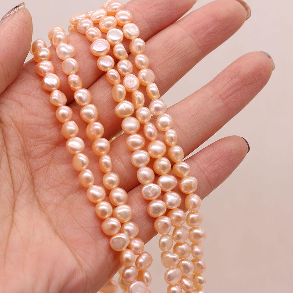 1String, Nugget Pearls, 5–6 Mm, Boho Natural Freshwater Pearl Beads, for DIY Necklaces, Bracelets, Anklets, Jewelry Making, 36cm
