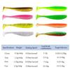 100Pcs/box T Tail Soft Bait Silicone Fishing Tackle Portable Soft Fishing Lures  Freshwater Fishing