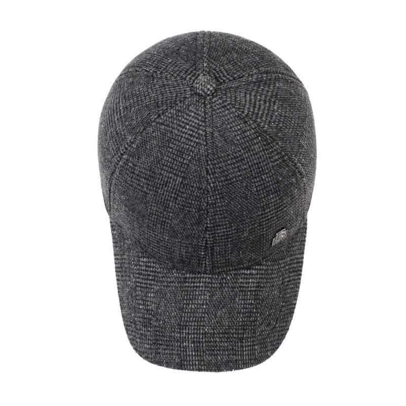 Winter Middle-Aged and Elderly Hat Men's Outdoor Baseball Cap Father Velvet Thick Cold-Proof Warm Ear Protection Cotton Cap