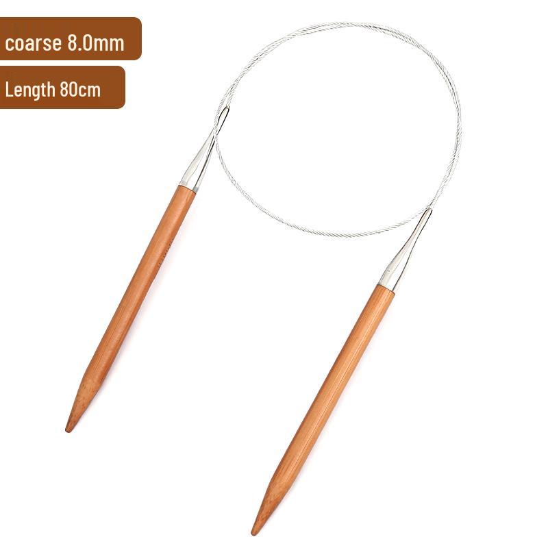 Bamboo & Steel Circular Knitting Needles Set for Sweaters, Scarves, and Sleeves