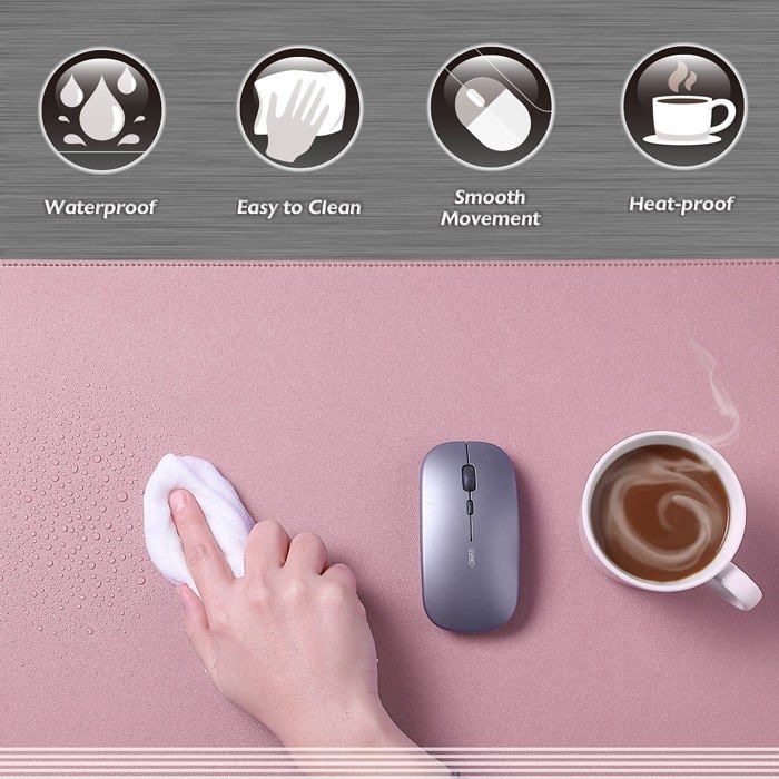 Sous-main - k knodel - fxk - cuir pu durable - résistant à l'eau - 60x35cm à 90x43cm