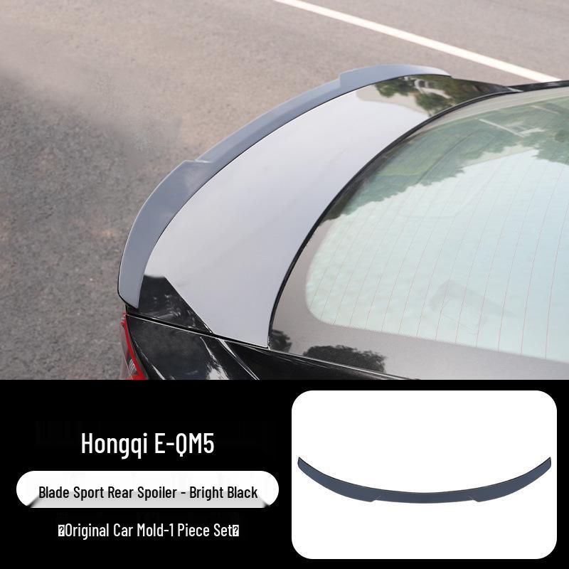 Hongqi E-QM5 Carbon Fiber Rear Spoiler: No-Drill Tail Wing Blade