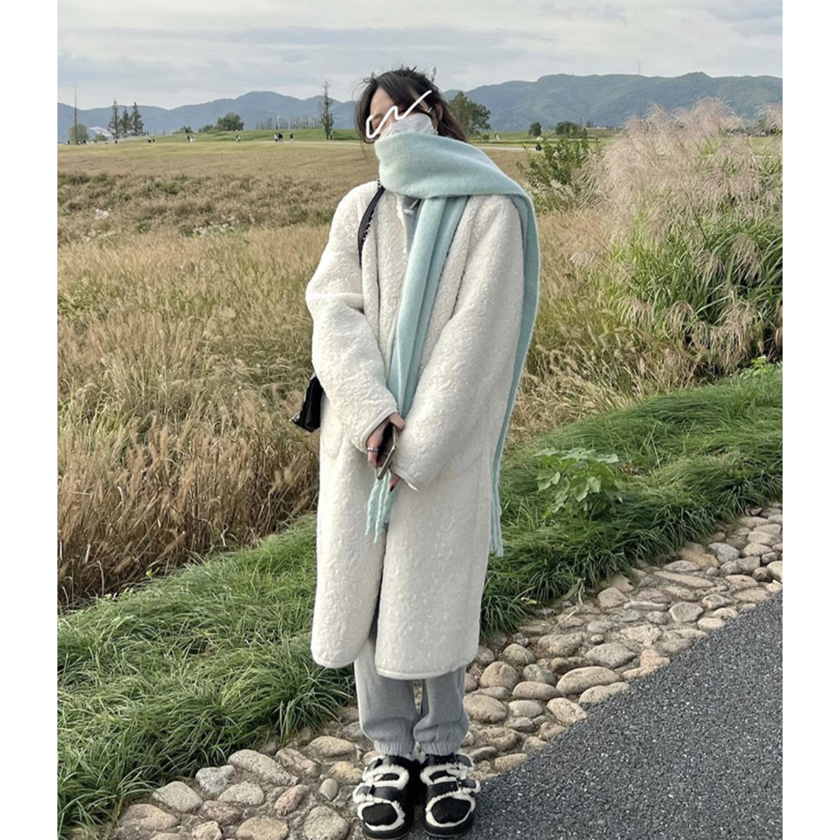 

Осень и Зима Новый Мохер Мягкий и Пушистый Однотонный Шарф для Женщин Зимний Универсальный Имитация Кашемира Толстая Теплая Шаль Large version