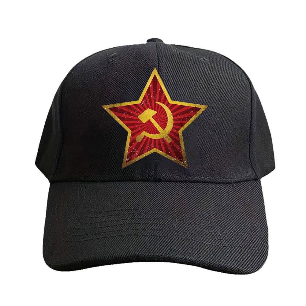 Soviet Red Star Insignia Distressed Cap Summer Women Unisex Adult Peaked Hat Fashion Casual Adjustable Printed Baseball Caps