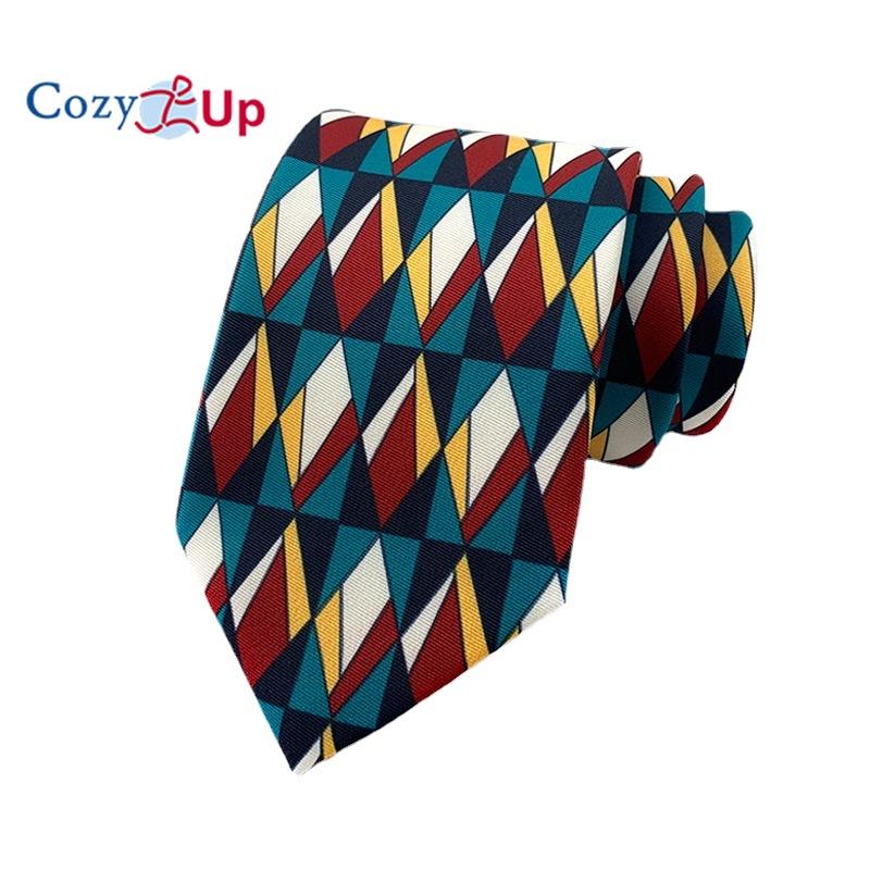 Cozy Up New Tie Men Vintage Print 146x8x3.5cm Holiday Party Wedding