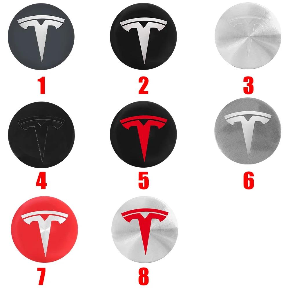 

Car Sticker Tesla 4pcs 56mm Car Wheel Center Hub Caps Emblem Hubcap Badge Sticker Replacement Decoration For Tesla Model 3 Model For Tesla-4