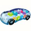 360° Rotating Transparent Car Toy Car, Colorful Lights, Cool Music, As Christmas Gift, Birthday Gift, Halloween Gift, Without Battery.