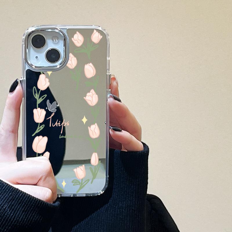 Mobile Phone Cases for iPhone 11 13 XR 15 Pro Max 12 14 Pro Max Case iPhone 16 XS Max Mirror Protective Case Mirror Exquisite Cartoon Waterproof