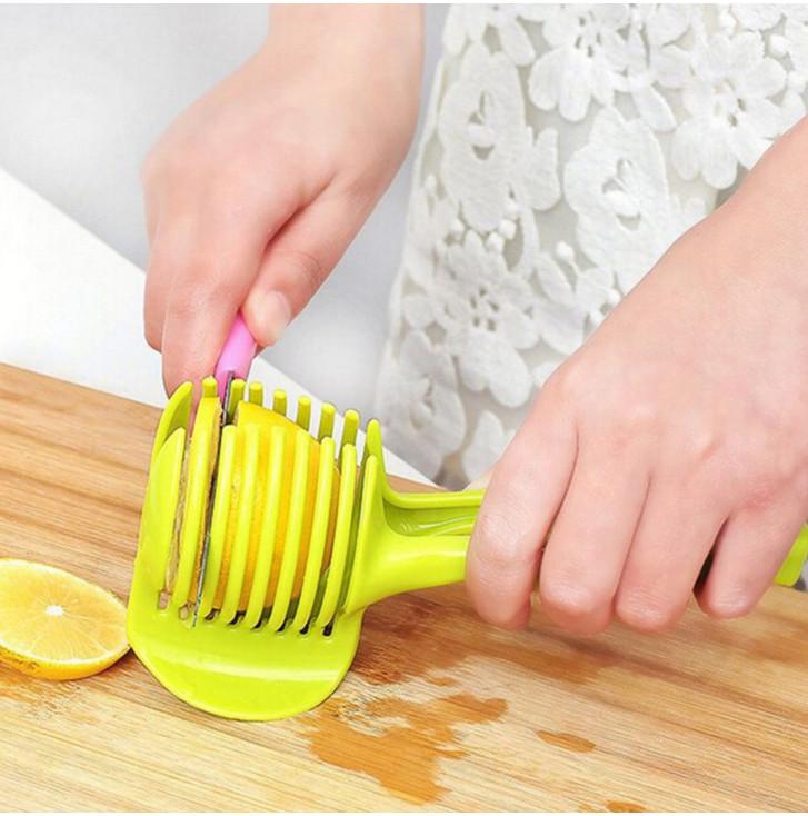 Portable Lemon Tomato Slicer Kitchen Fruit Cutter Red City Slicer