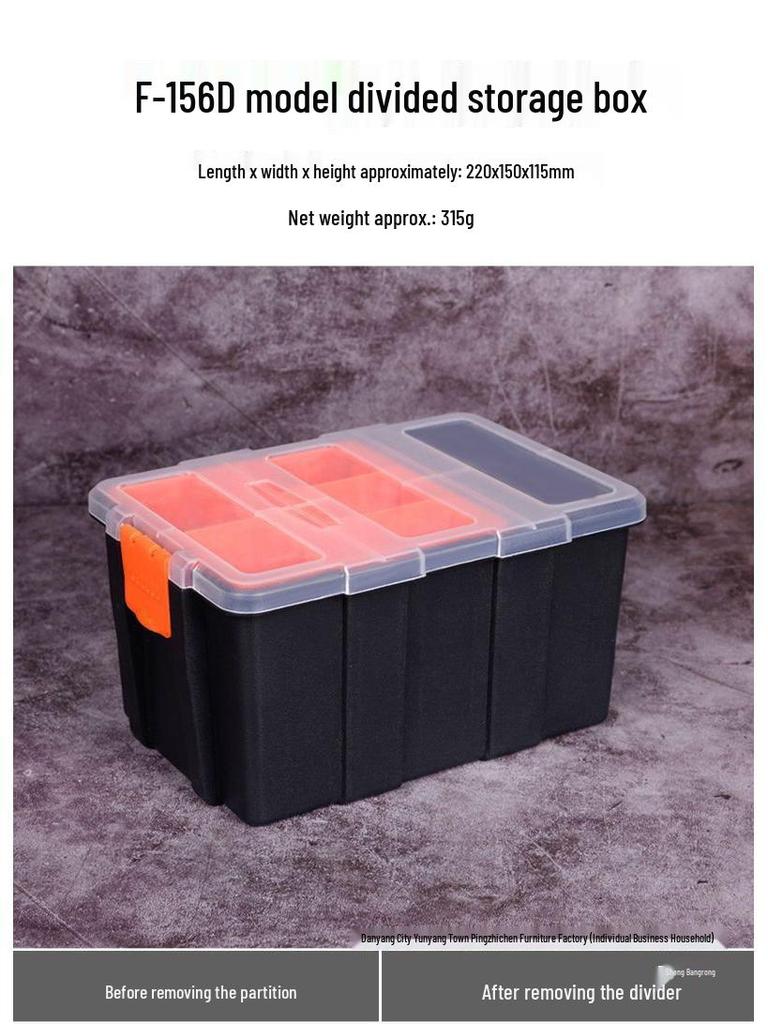 Portable Transparent Plastic Parts Organizer - Thickened Screw & Accessories Storage for Electricians