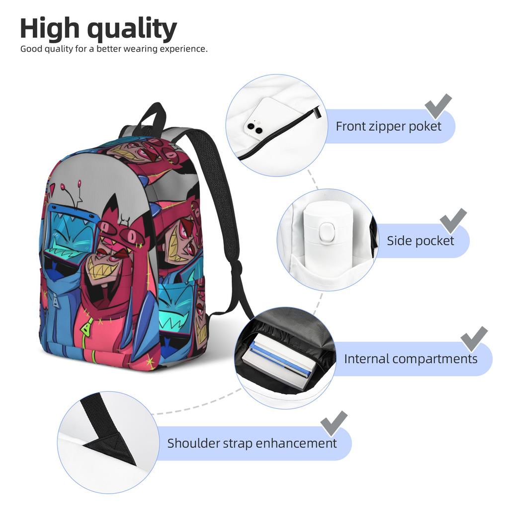 R-Radiostatic Vox Alastor  Classical Backpack Sports High School Work  Daypack for Men Women College Shoulder Bag