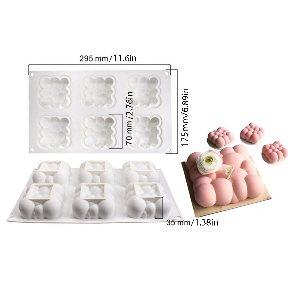 3D Bubble Cube Candle Silicone Mold Set DIY Flower Cloud Soap Making Epoxy Resin Clay Mould Scented Candle Making Home Decor Gifts Ornament