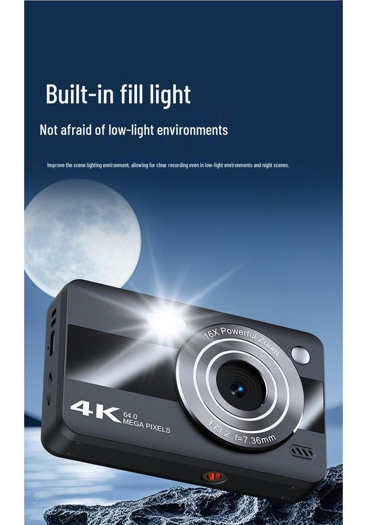 H11 HD Retro-Style Student Camera: Portable Children's Digital Card Camera Gift
