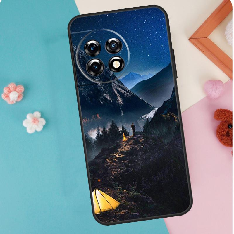 Camping Nature Mountain Case For OnePlus 13T 10T 8T 10R 12R 13R 15R 11 12 13 15 Nord CE 5 2 3 4 Lite N20 N30 Cover