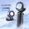Portable Folding Handheld Fan with Ice Pack and Turbo-Charging – Perfect Mini Gift for Mother's Day 2026