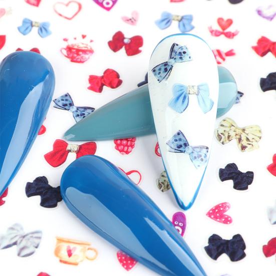 Nail Art Sticker Lovely Cute PET Valentine Heart Shaped Nail Art Tips Decoration for Couple