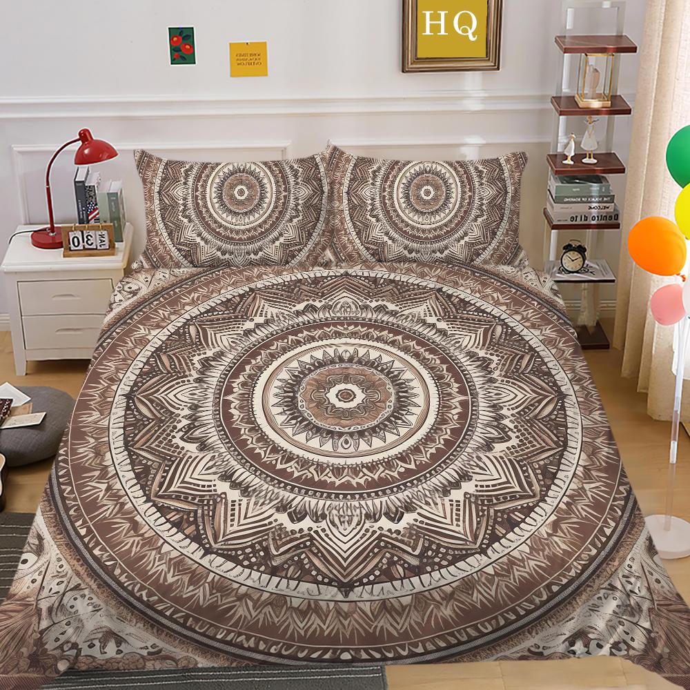 Seturi de lenjerie de pat Frumos Mandala Husă de pilota Moale Full Twin Dimensiune pentru Femei Set Pat de înaltă calitate Lenjerie de pat acasă