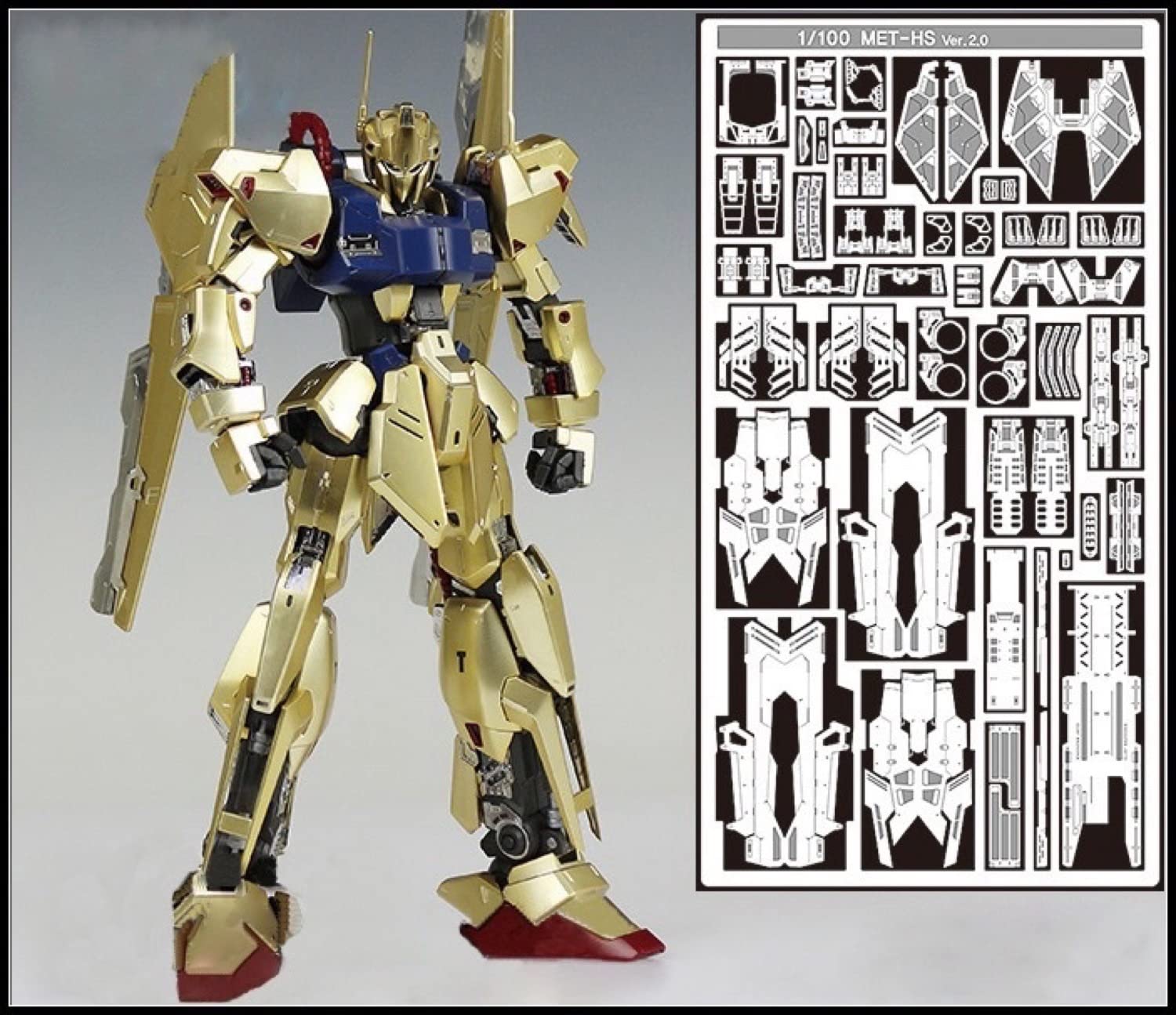 

MG RE MEGA SIZE Модификация Подробности Высококачественные Металлические Детали Hyakushiki (МГ 1/100 MSN-00100 Ver2.0) [Элемент] красный