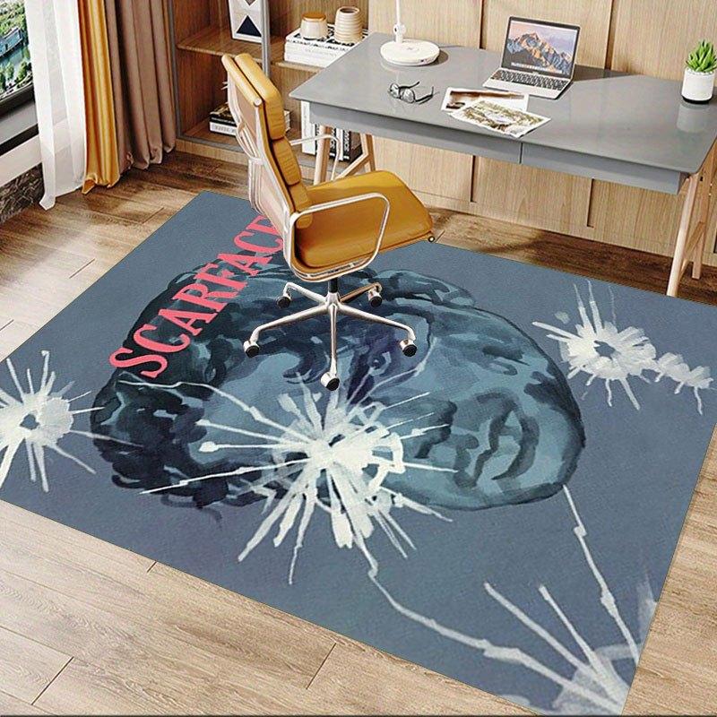 1pc Scarface Office Carpet Chair Mats Soft, Comfortable, All Season,Perfect for Home, Bedroom, or Office Decor, Perfect Gift for