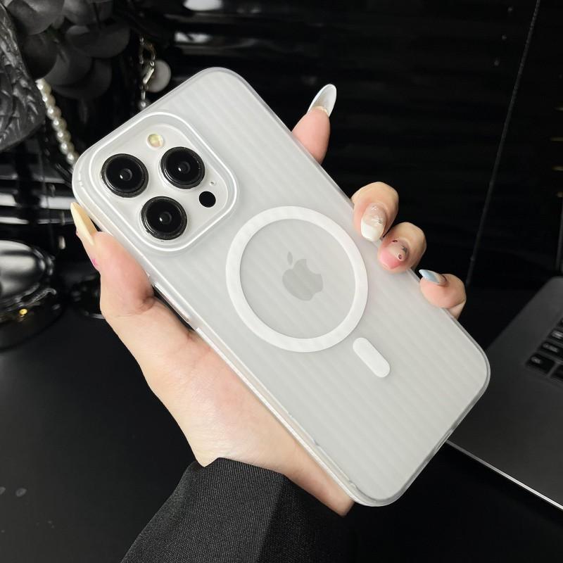 Magnetic Snap-On Phone Case IPhone 15 Pro Max 14 Series TPU Soft Matte Anti-Slip Shockproof Cover