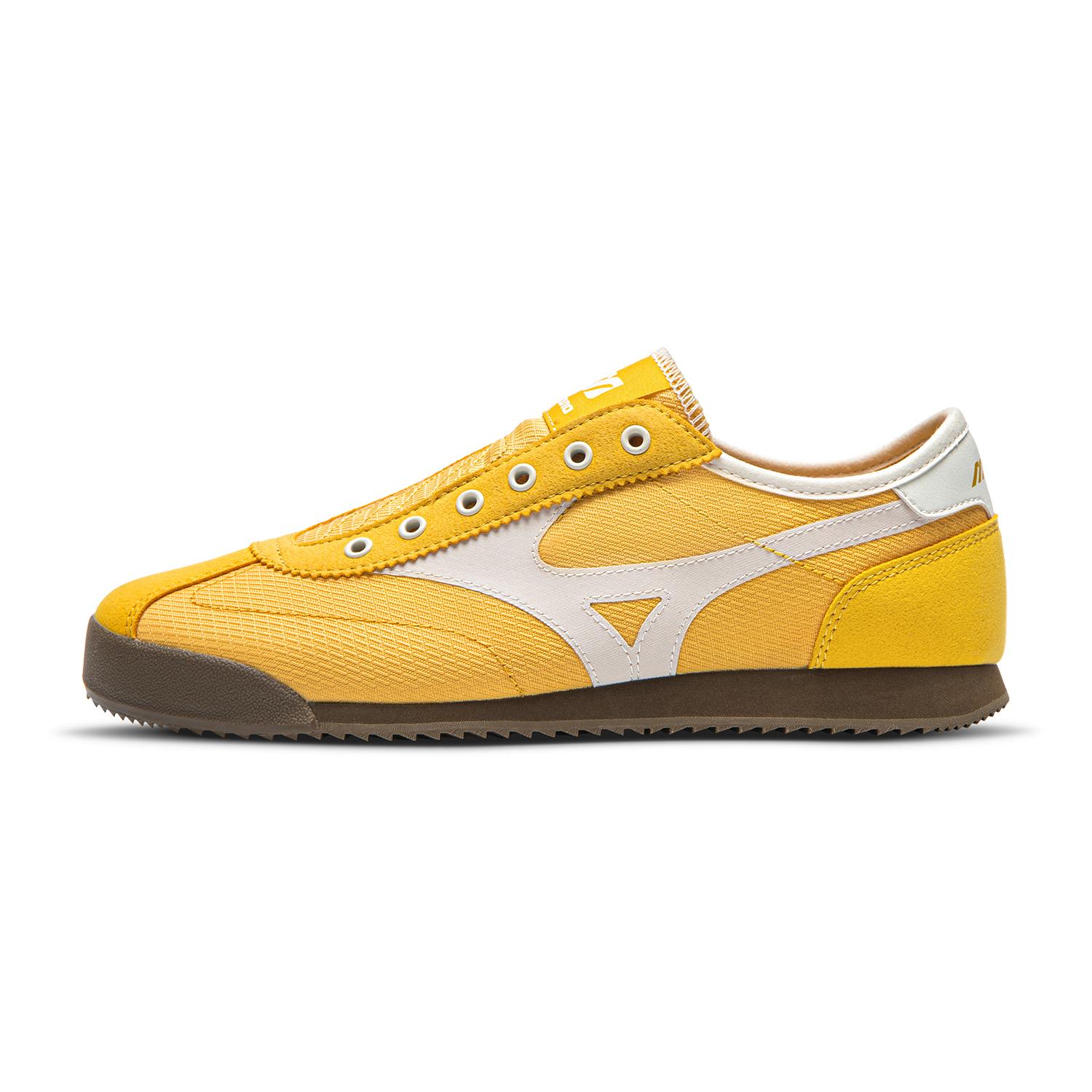 Mizuno LG 60S Slip-On Spring Summer Retro Thin Sole Fashion Versatile Comfortable Lightweight Low-Top Casual Shoes Kids sneaker Yellow D1GH240216 36