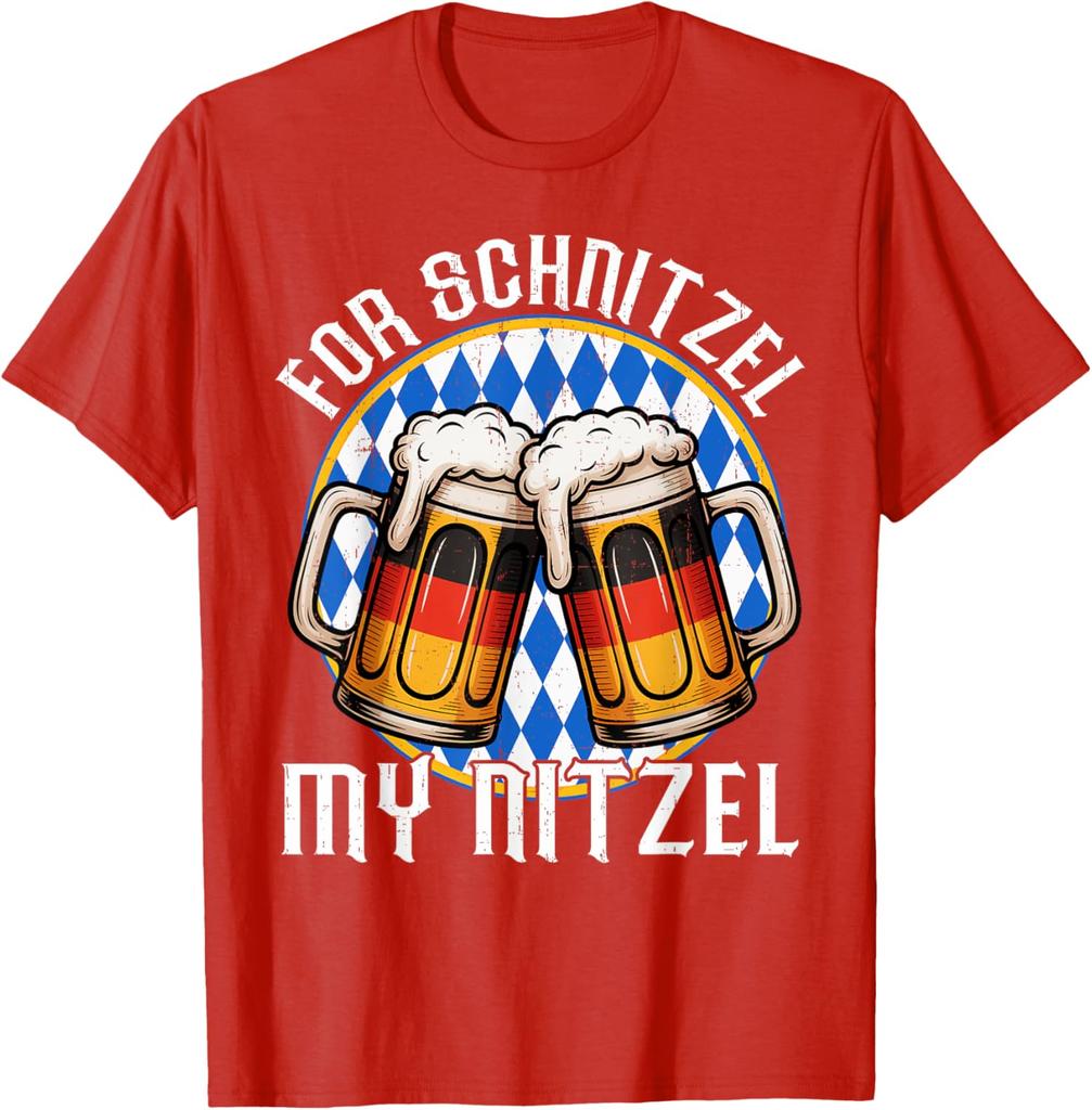 For Schnitzel My Nitzel Beer Mug Oktoberfest Men Women TShirt Summer Fashion Casual Cotton Graphic T Shirts Streetwear Tops Tee