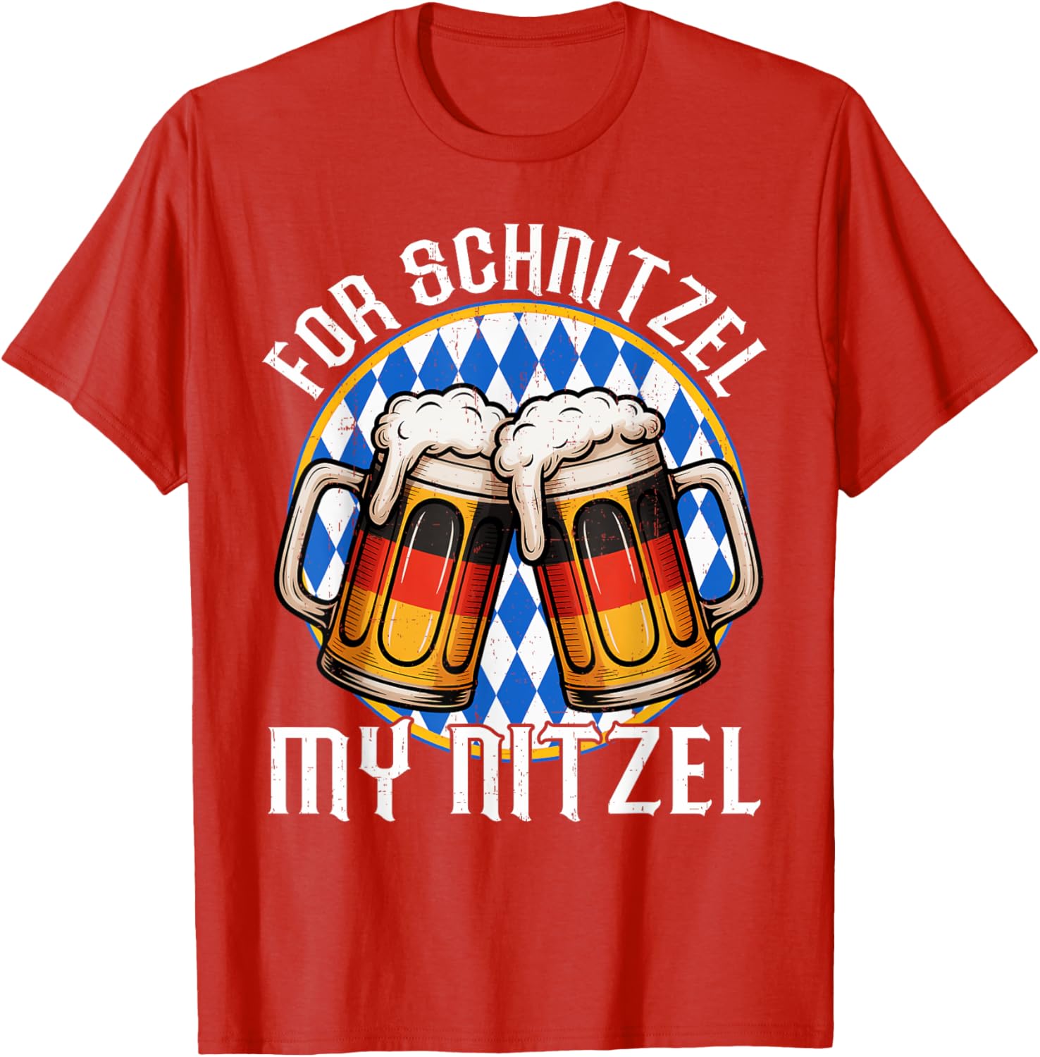 For Schnitzel My Nitzel Beer Mug Oktoberfest Unisex Women TShirt Summer Fashion Casual Cotton Graphic T Shirts Streetwear Tops Tee S