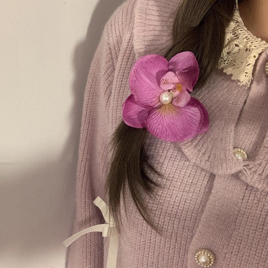 Set mit 9 Orchideenblumen-Haarspangen, robust, vielseitig, modisches Accessoire, Haarclip für stilvolle Hochsteckfrisuren, Freizeitkleidung