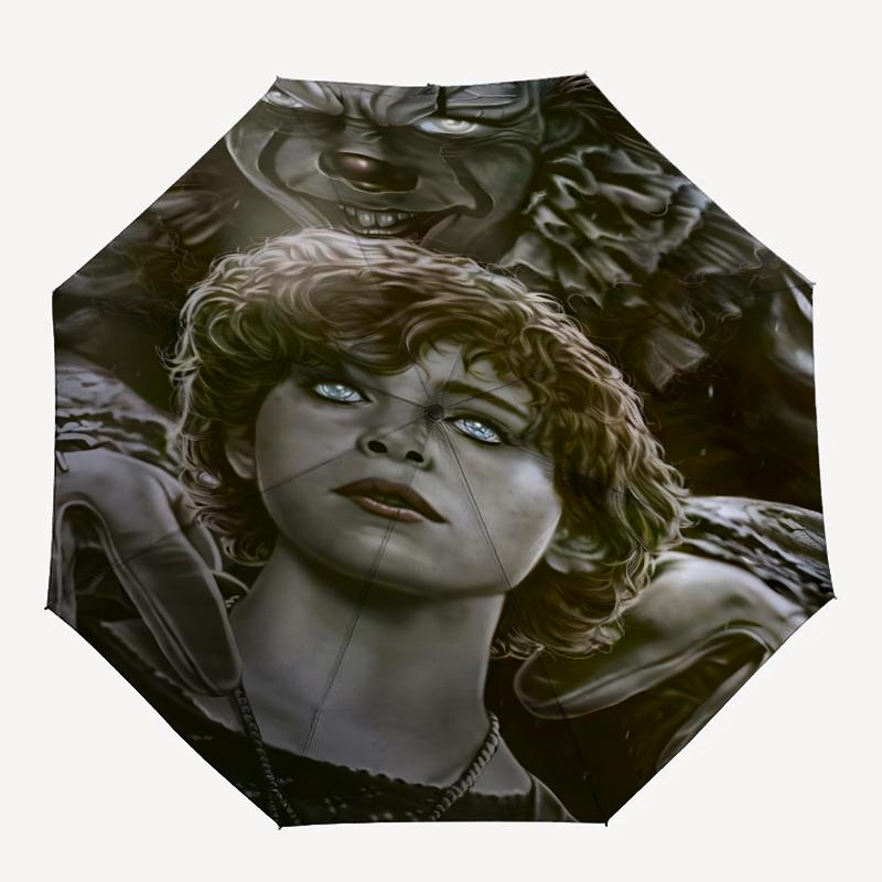1pc Pennywise1 Umbrella, Sun Protection, And UV Shielding. It Has Eight Sturdy Ribs for Outdoor Use And Perfect Gift
