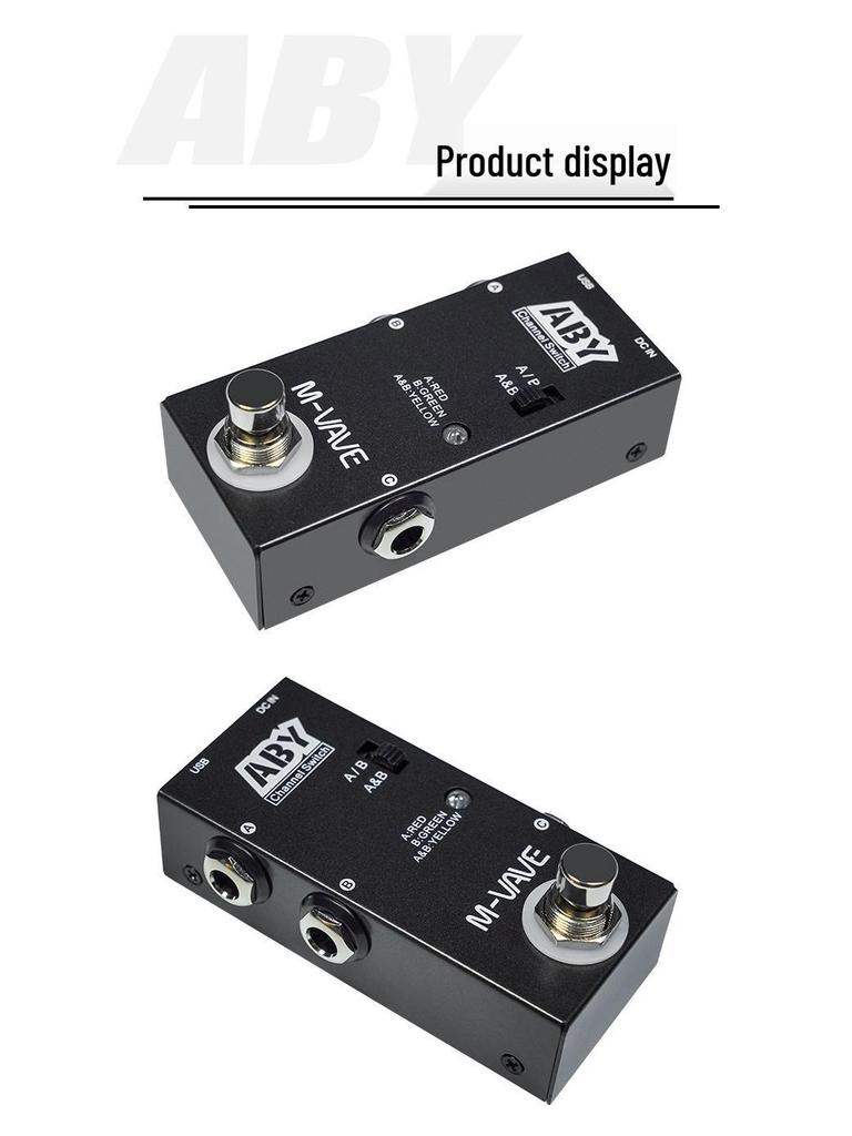 M-VAVE Guitar ABY Line Selector: Pro Electric Guitar Amp Switch & Signal Splitter for Performances