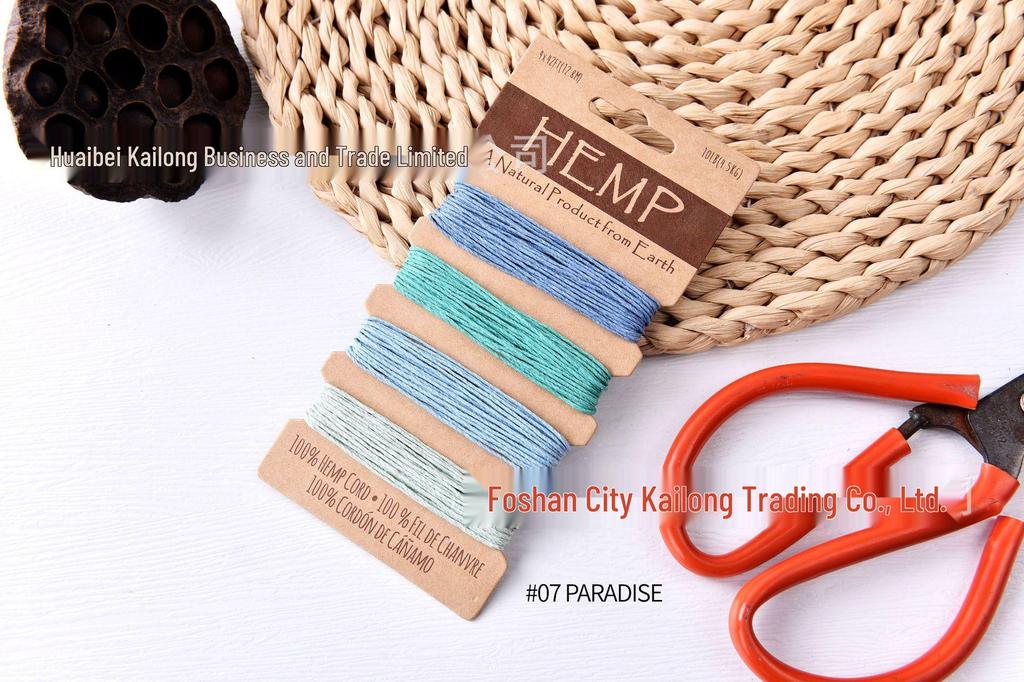 Colorful 1mm Waxed Hemp Cord for DIY, Hand-woven Crafts, 20yd Rope
