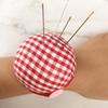 2Pcs Ball Shaped Sewing Needle Pin Cushion DIY Cross Stitch Tool Pincushions with Elastic Wrist Belt Sewing Accessories