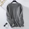 Vintage Solid Color V Neck Knitwear Cardigan Loose Long Sleeve Sweater Top for Autumn Winter