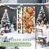 Christmas gingerbread Garden Flag 12x18 Inch Double Sided for Courtyard Outdoor Welcome Flag Decoration (Excluding flagpole)