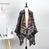 Outdoor Travel Camping Shawl Women'S Double-Sided Large Scarf Ethnic Style Warm Cape Shawl