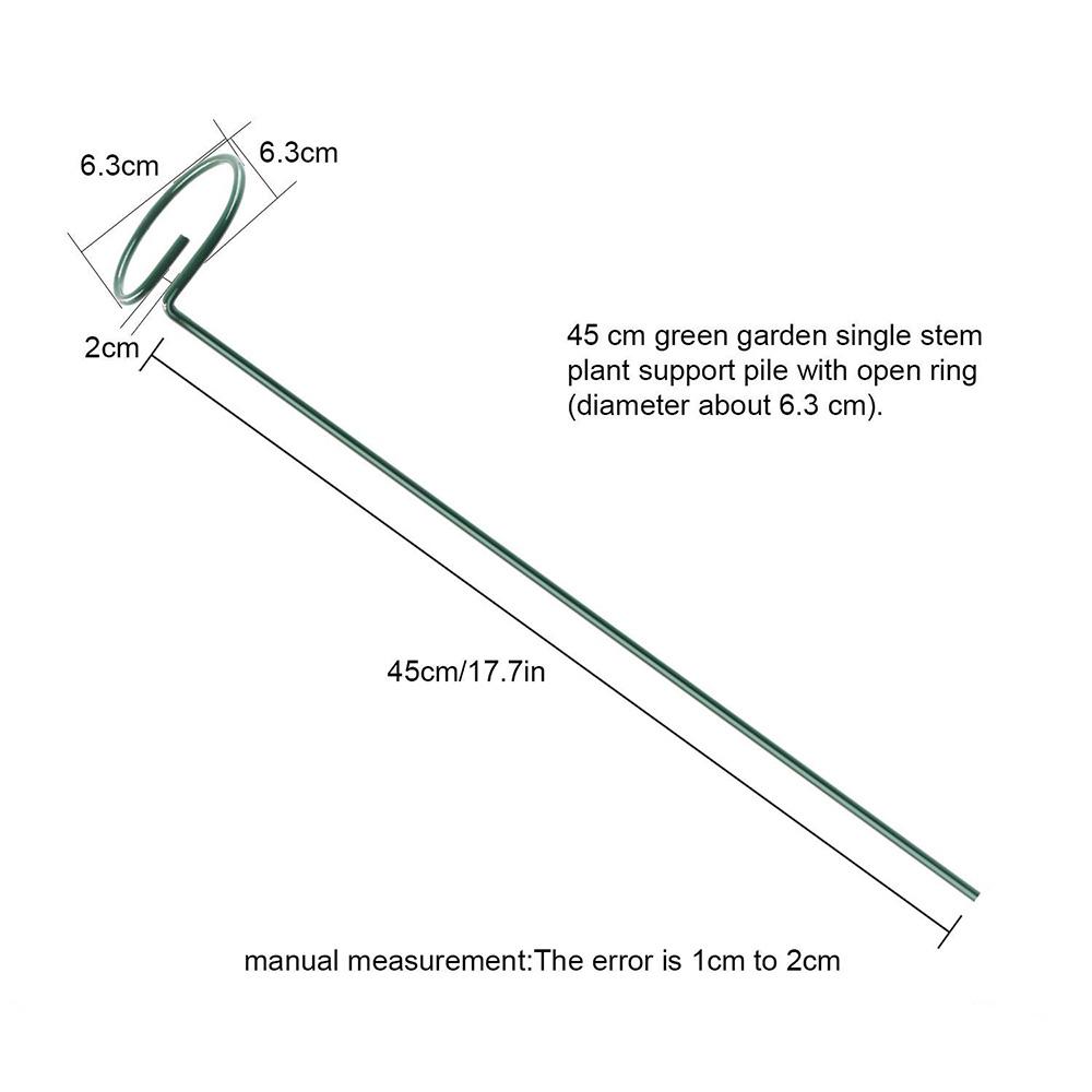 Long Metal Backyard Bonsai Pile Support Ring Garden Tool Plant Support Stake Stand