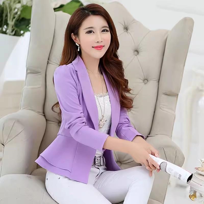 Women Blazer Autumn Long Sleeves Casual Office Ladies Blazers Famale Jackets All-match Suit Basic Coat Outerwear