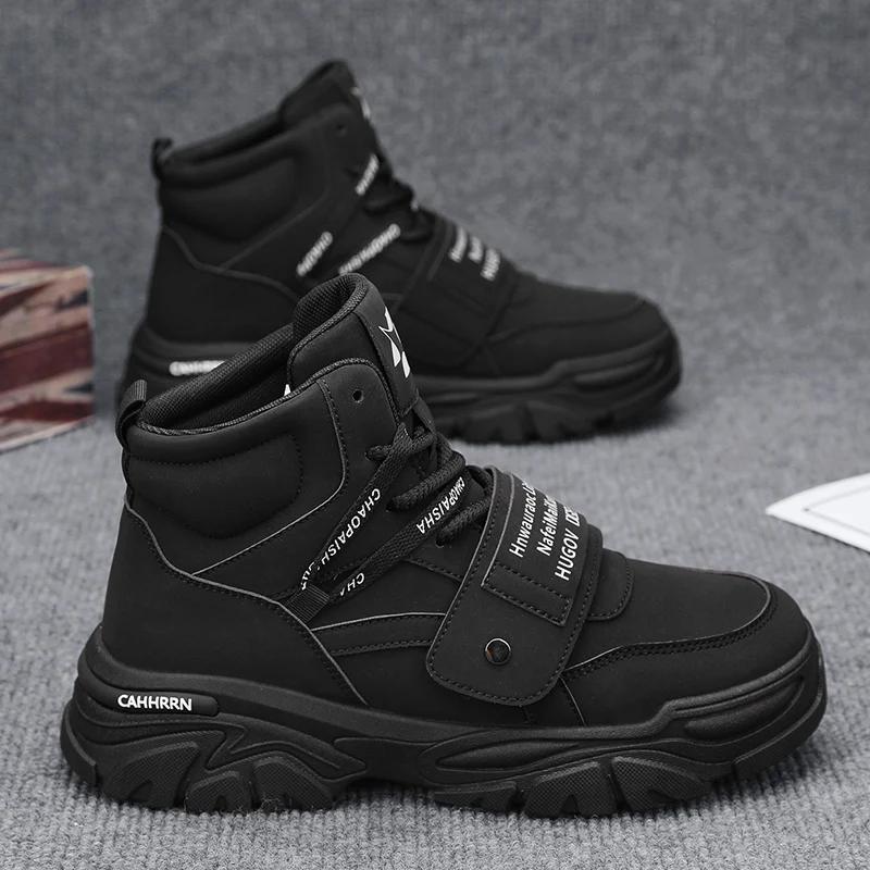 Casual Sneaker Ankle Boots Men's Sneakers Sports and Leisure Shoes for Men Soft and Comfortable Outdoor Boots Wear-resistant