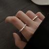 Minimalist Geometric Sterling Adjustable Ring Women Men Vintage Style Stackable Finger