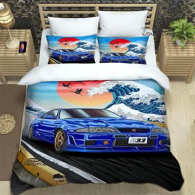 Gtr Racing Retro Bedwäsche-Sets Exquisites Bettwaren-Set Bettbezug Bettdecke Set Bettwäsche-Set Luxuriöses Geburtstagsgeschenk