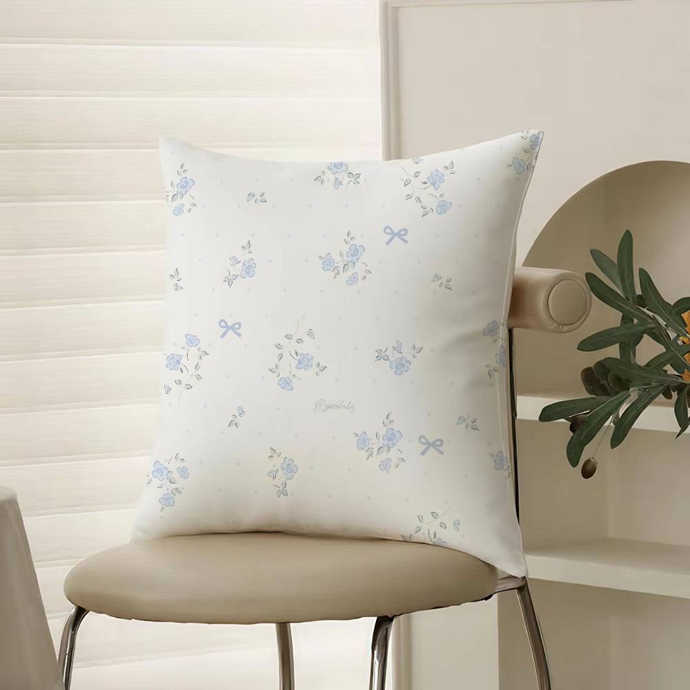 Elegant Flowers With Artistic Patterns Pillow Case Comfort Sofa Bed Silky elegant Invisible zipper Decorative cushion cover