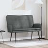 2 Seater Sofa Dark Grey 115 x 61 x 87 cm Fabric