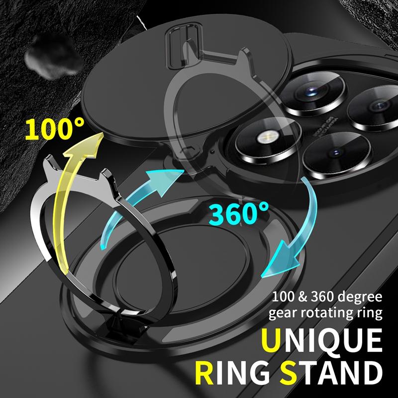 For Xiaomi Redmi Note 14 Pro 4G Case Magnetic Holder Ring Armor Shockproof Cases for Redmy Note14Pro 4G Slide Lens Protect Cover