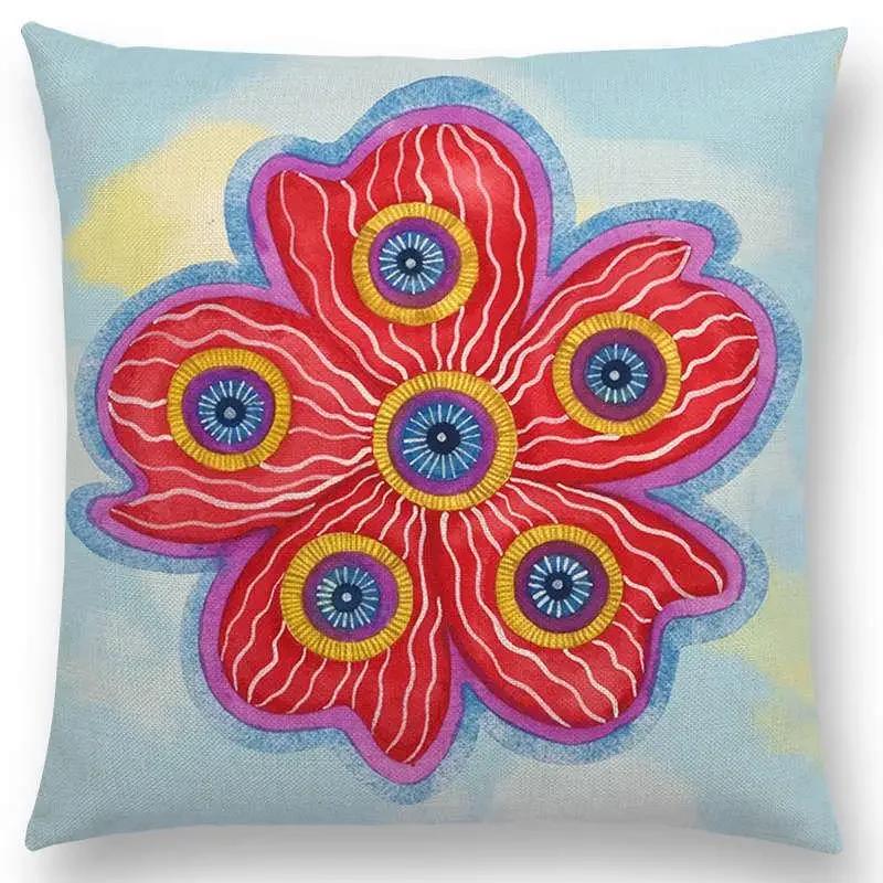 Watercolor Butterfly Flowers Sofa Throw Pillow Case Colourful Dream Fantasy Inflorescence Flamingo Cushion Cover