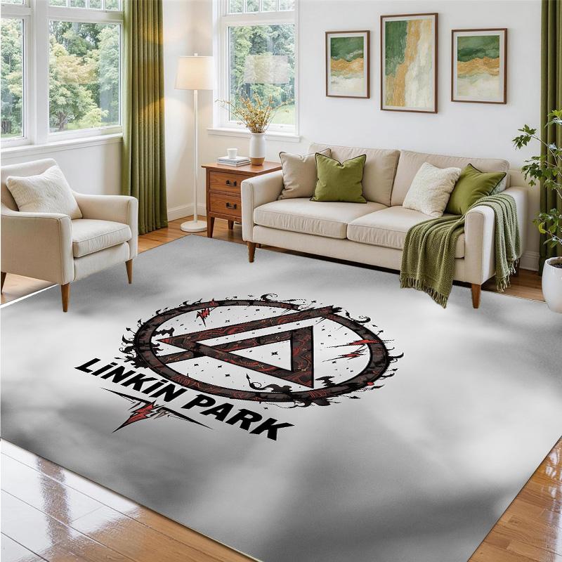 Linkin Park Design Crystal Velvet Rug Soft Decorative Mat for Bedroom Entrance