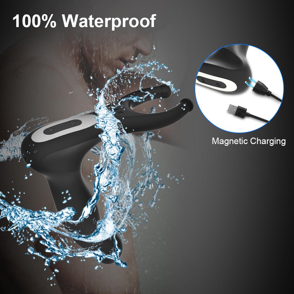 10 Mode Vibration Men Wireless Remote Control Prostate Massager Testis Stimulator Heating Wiggles Anal Plug Vibrator Sex Toys