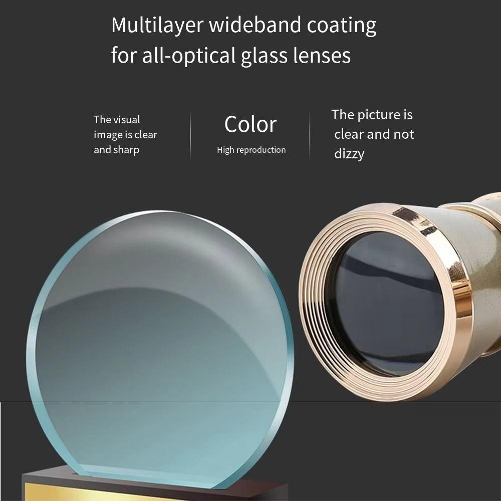 Tragbares Leichtes Opernglas Optisches Glas 3X Metallfernglas Retro Hochauflösendes Konzertfernglas