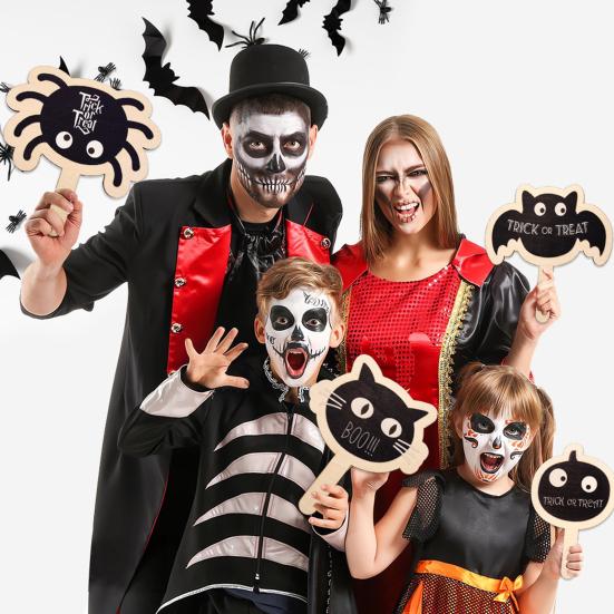 

Хэллоуин держатель карты паук тыква знак рука вверх создать жуткую атмосферу украшение для вечеринки для сладостей или сладостей