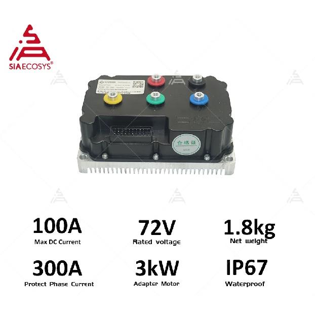 Nanjing Yuanqu SIAECOSYS FARDRIVER ND72300 Electric Motorcycle Controller 300A BLDC Programmable for 3KW QSMOTOR